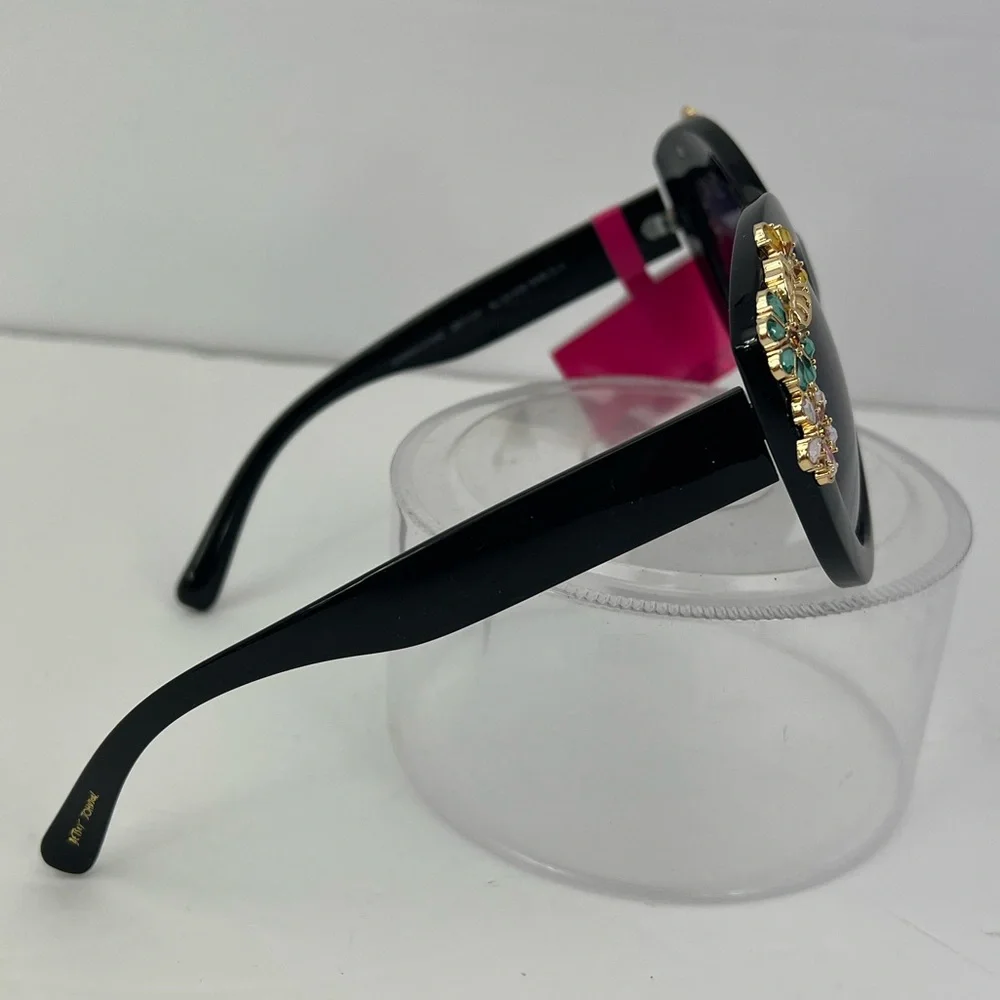 BETSEY JOHNSON FLORAL BLACK FRAME 100% UV PROTECTION WITH BLACK FRAME